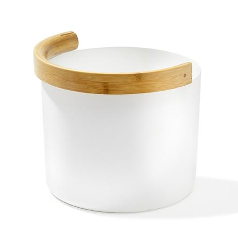 KOLO Bucket 2 Sauna Bucket with curved Handle, Bamboo/Aluminum, 1.5Gal