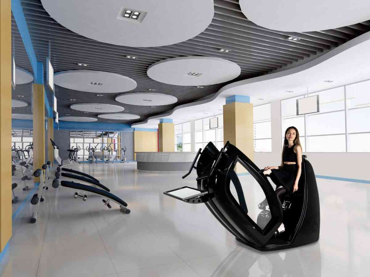 Vacuactivus InfraStar Sole infrared vacuum exercise bike with vacuum capsule and touch screen display