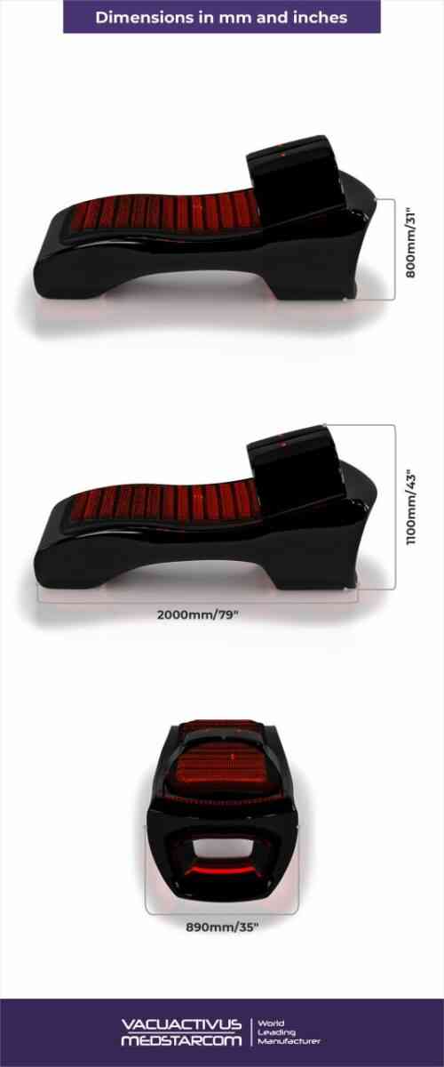 Vacuactivus InfraCouch red light therapy bed for home and wellness use
