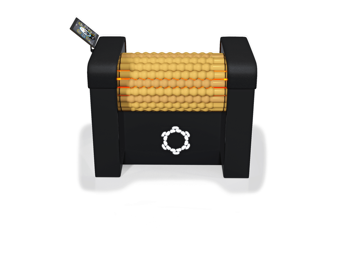 Vacuactivus RollStar Mini lymphatic massage roller with ergonomic rollers and infrared heating features