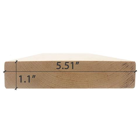 Prosaunas Alder 2x6 S4SEE SHP Sauna Wood, Bench Material