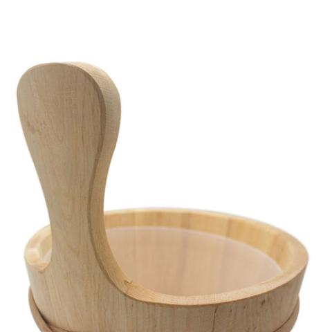 Prosaunas Wood Sauna Bucket Lined Wood Sauna Bucket, 4-Liter
