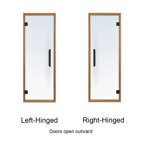 Prosaunas Clear Glass Sauna Door 24x73, Aspen Frame