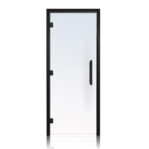 Prosaunas Clear ADA Glass Sauna Door 36x81, Black Alder