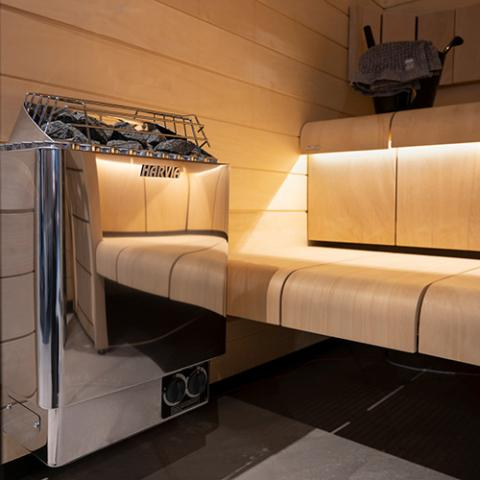 Harvia KIP45B KIP Series, 4.5kW Sauna Heater, Built-In Controls