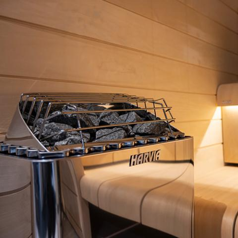 Harvia KIP45B KIP Series, 4.5kW Sauna Heater, Built-In Controls
