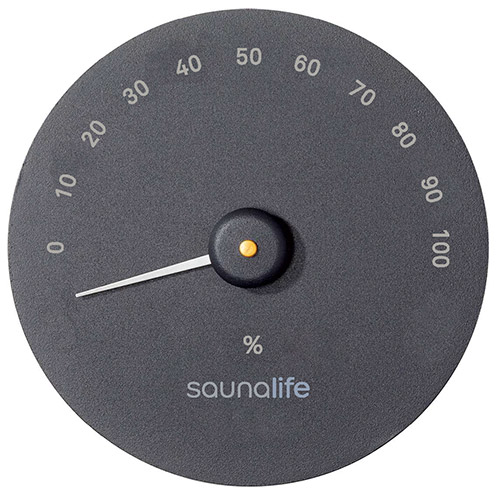 SaunaLife SaunaGear Thermometer Fahrenheit Thermometer, Round, Black