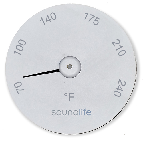 SaunaLife SaunaGear Thermometer Fahrenheit Thermometer, Round, White