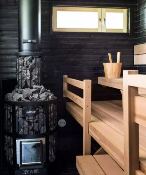 Harvia WL300 Smoke Pipe Cover, Legend Series, Black Steel