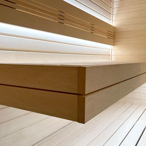 Prosaunas Aspen 2x4 S4SEE SHP Sauna Wood, Bench Material