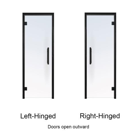 Prosaunas Clear Glass Sauna Door 24x81, Black Alder