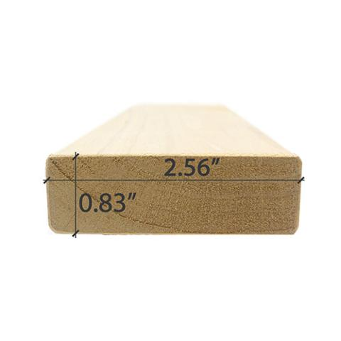 Prosaunas Alder 1x3 S4SEE SHP Sauna Wood, Bench Material