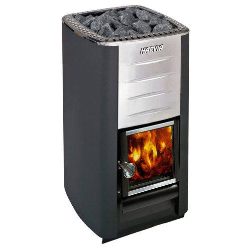Harvia M3 SS Pkg Wood-Burning Sauna Stove Package, 16.5kW