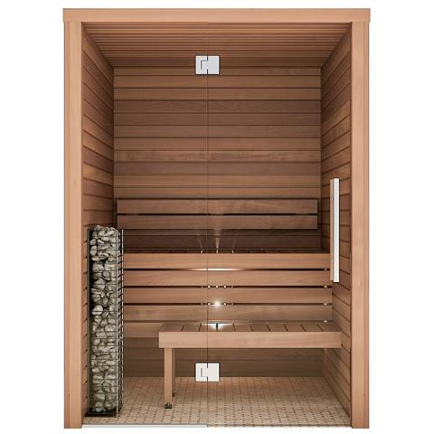 Auroom Cala Glass Thermo-aspen, DIY, Indoor Sauna Kit, Up to 4-Persons