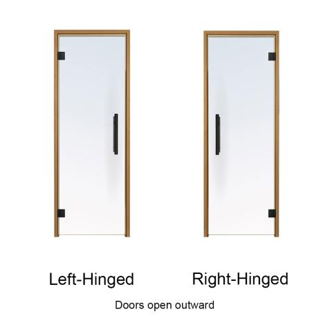 Prosaunas Clear Glass Sauna Door 24x81, Thermo-Aspen