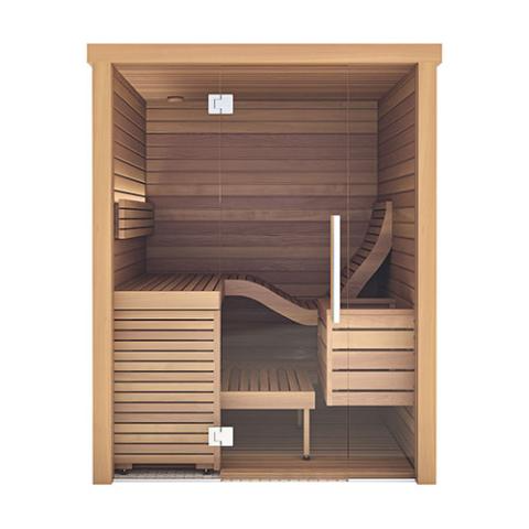 Auroom Baia Glass Thermo-aspen, DIY, Indoor Sauna Kit, 2-Person