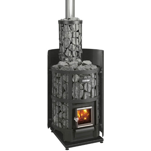 Harvia sauna stove with protective sheath