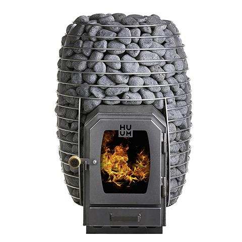 HUUM HIVE Wood 17.0kW wood-fired sauna stove with stainless steel construction and large stone capacity