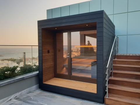 Auroom Arti Outdoor Modular Cabin Sauna, Up to 5-Persons