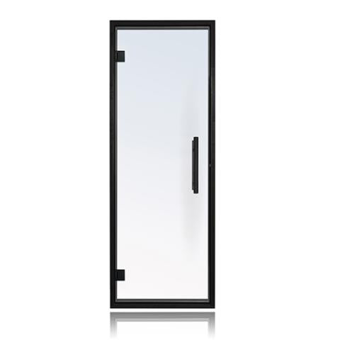 Prosaunas Prehung Clear Glass Sauna Door 24x73, Black Alder Frame