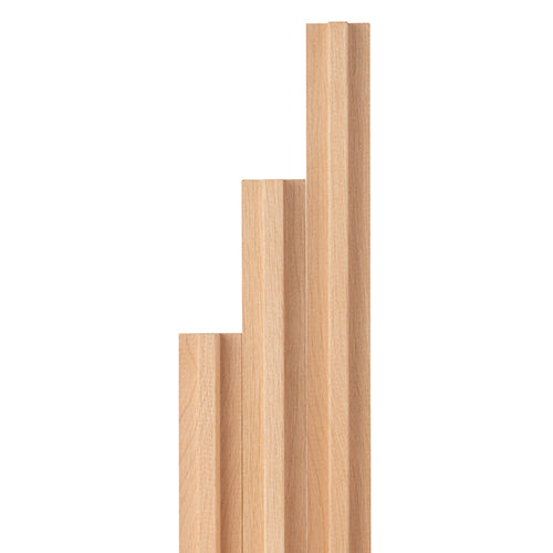 Stepped vertical Alder T-moulding pieces