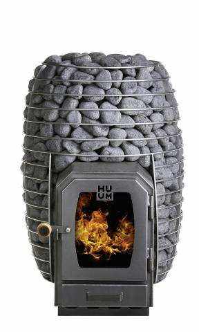 HUUM HIVE Wood Series 17.0kW Wood-Fired Sauna Stove w/ Firebox Extension