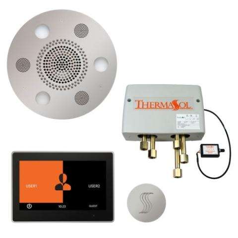 Thermasol Total Wellness shower system with 10-inch ThermaTouch control and upgraded round Serenity rainhead