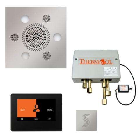 Thermasol Shower Total Wellness Package with ThermaTouch 7 control and square steamhead