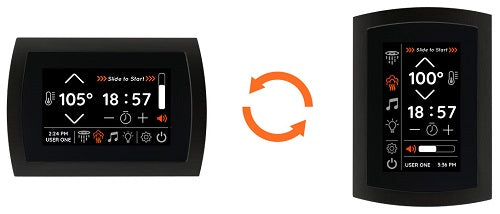 ThermaSol STC SignaTouch 5" Smart Touchscreen Steam Shower Control, Modern Recessed