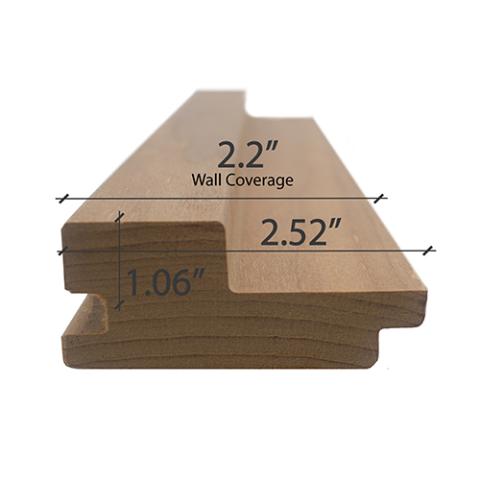 Prosaunas Thermo-Aspen Grace™ 2x3 Sauna Wood, Thermally-Modified, T&G, Large-Gap, Wall Material
