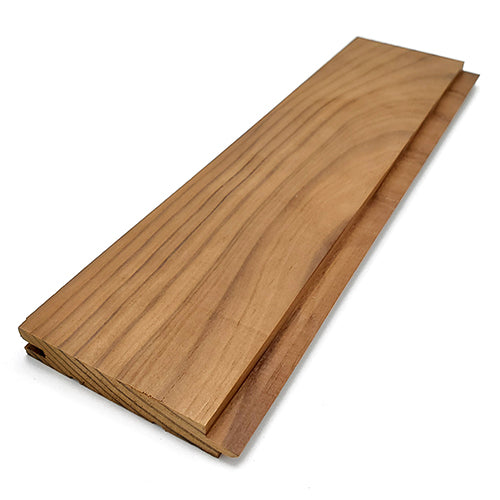 Thermo-Radiata Pine plank close-up side view