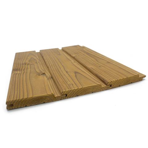 Prosaunas Sauna Wood, Thermally-Modified, Tongue & Groove, STP Profile, Medium Gap, Wall Material