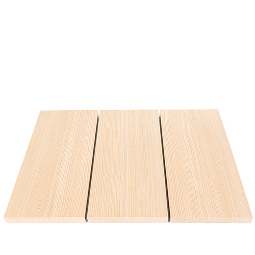 Top view hemlock 1x6 sauna bench board