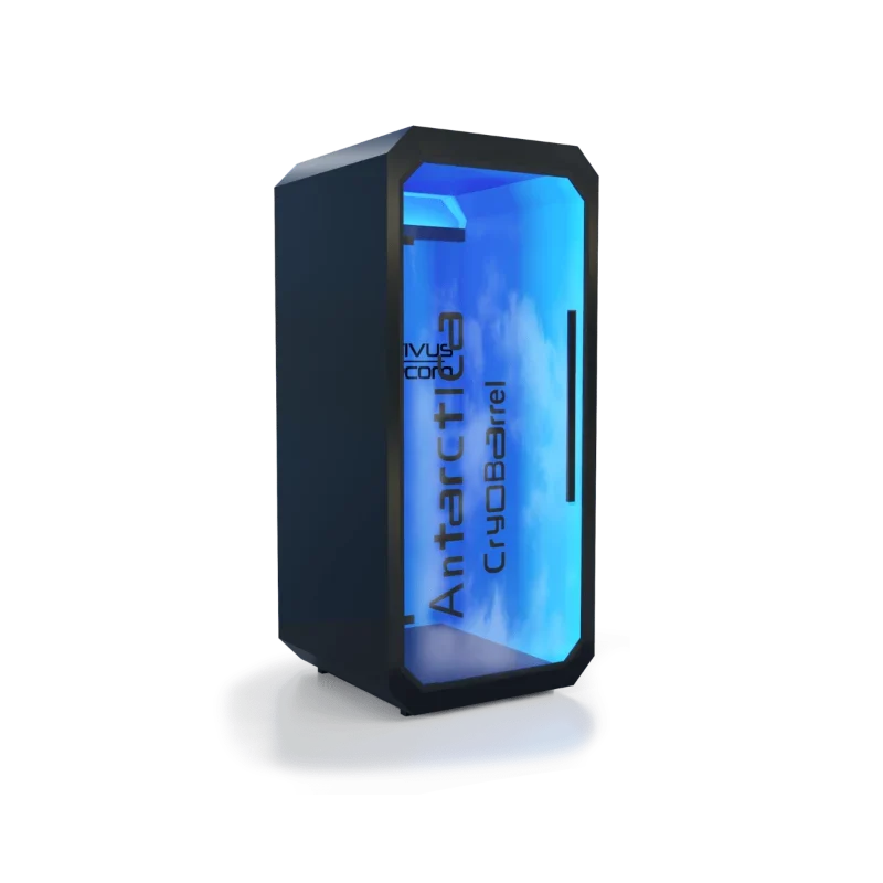 Vacuactivus Antarctica Barrel electric cryo chamber with ergonomic barrel design