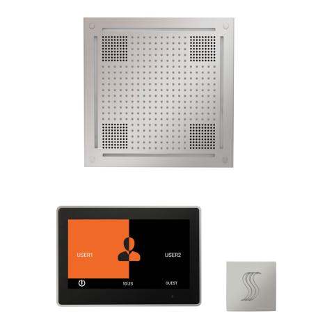 ThermaSol HydroVive home steam room package with 10-inch ThermaTouch touchscreen controller and SteamVection steam head
