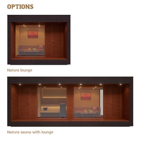 Auroom Natura Outdoor Modular Sauna Cabin, Up to 5-person