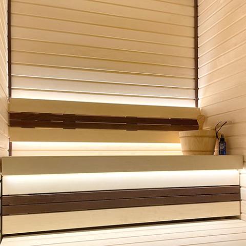 Prosaunas Aspen Sauna Wood, T&G STP  Profile, Medium-Gap, Wall Material