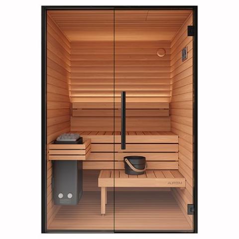 Auroom Mira S Cabin Sauna Kit Outdoor Modular Cabin, DIY Sauna Kit, Black, 1-2 Persons