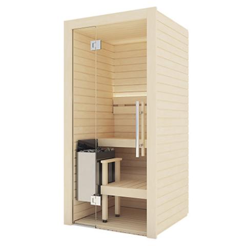 Auroom Cala Glass Mini DIY, Aspen, Indoor Sauna Kit, 1-Person