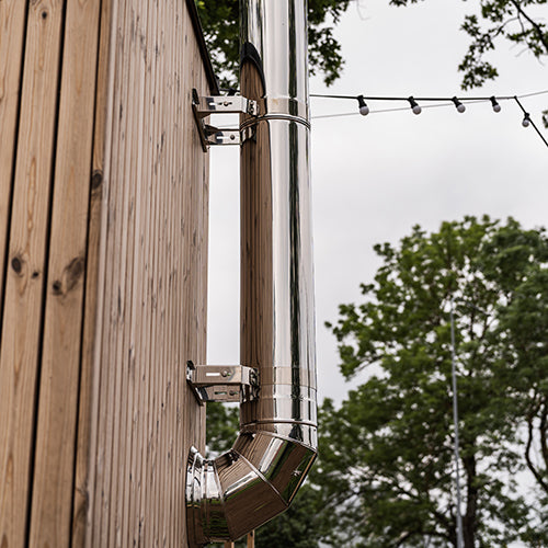 HUUM Sauna Wood Stove Chimney Set, Thru-Wall Backside Connection