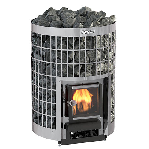 Harvia Cilindro 20 Stove with Stones and Fire