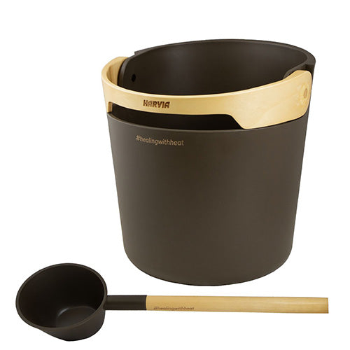Harvia Helmi Sauna Bucket & Ladle Set