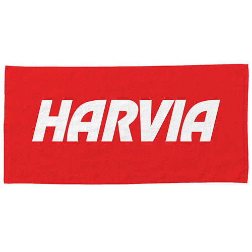 Red Harvia hand towel