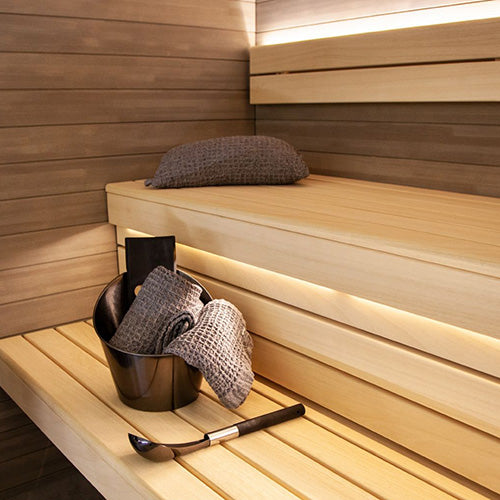 Harvia Sauna Accessory Set Bucket and Ladle black