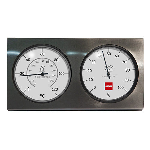Harvia Sauna Accessory Set Thermo Hygrometer Set Black