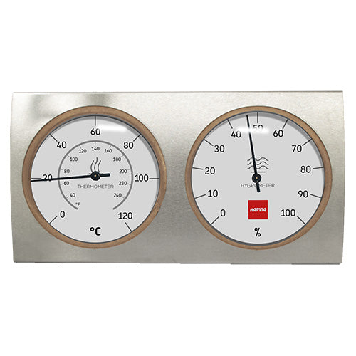 Harvia Sauna Accessory Set Thermo Hygrometer Set silver