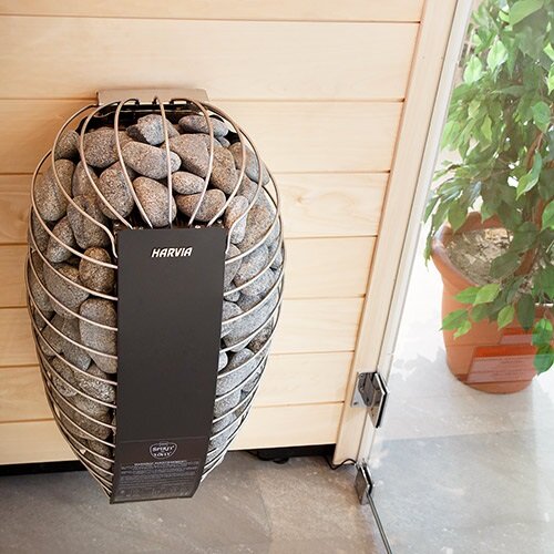 SP80E black heater with sauna stones