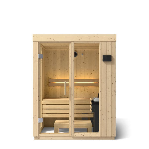 Kohler C1 Indoor Sauna Kit, Scandinavian Spruce, Up to 2 Persons