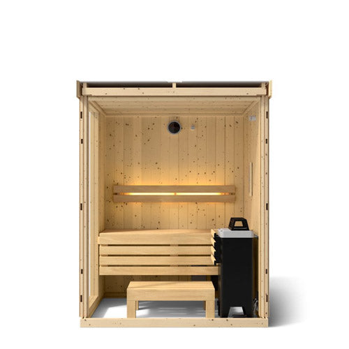 Kohler C1 Indoor Sauna Kit, Scandinavian Spruce, Up to 2 Persons