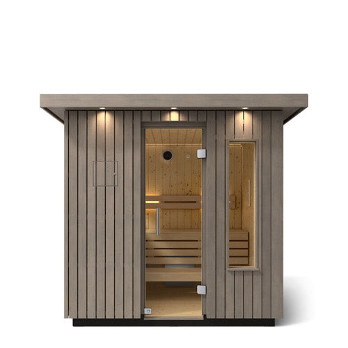 Kohler C2™ Outdoor Sauna Kit, Dark Finish Spruce